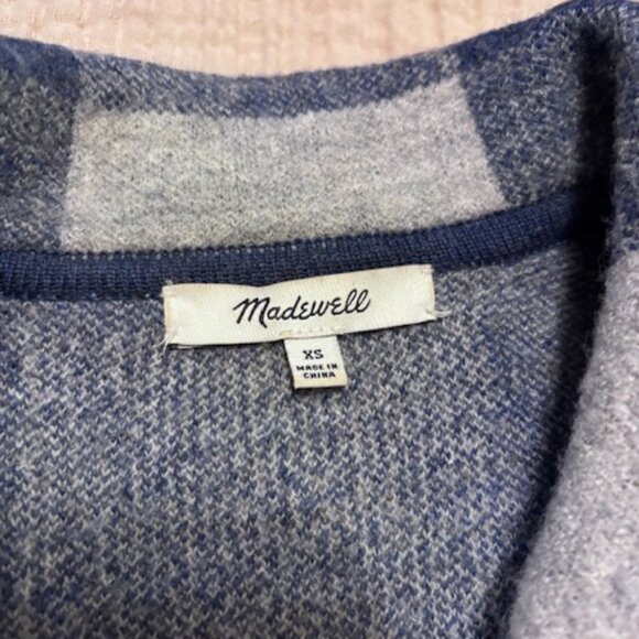 Boiled Wool Sweater Jacket in Buffalo Check Size XS - Picture 5 of 5